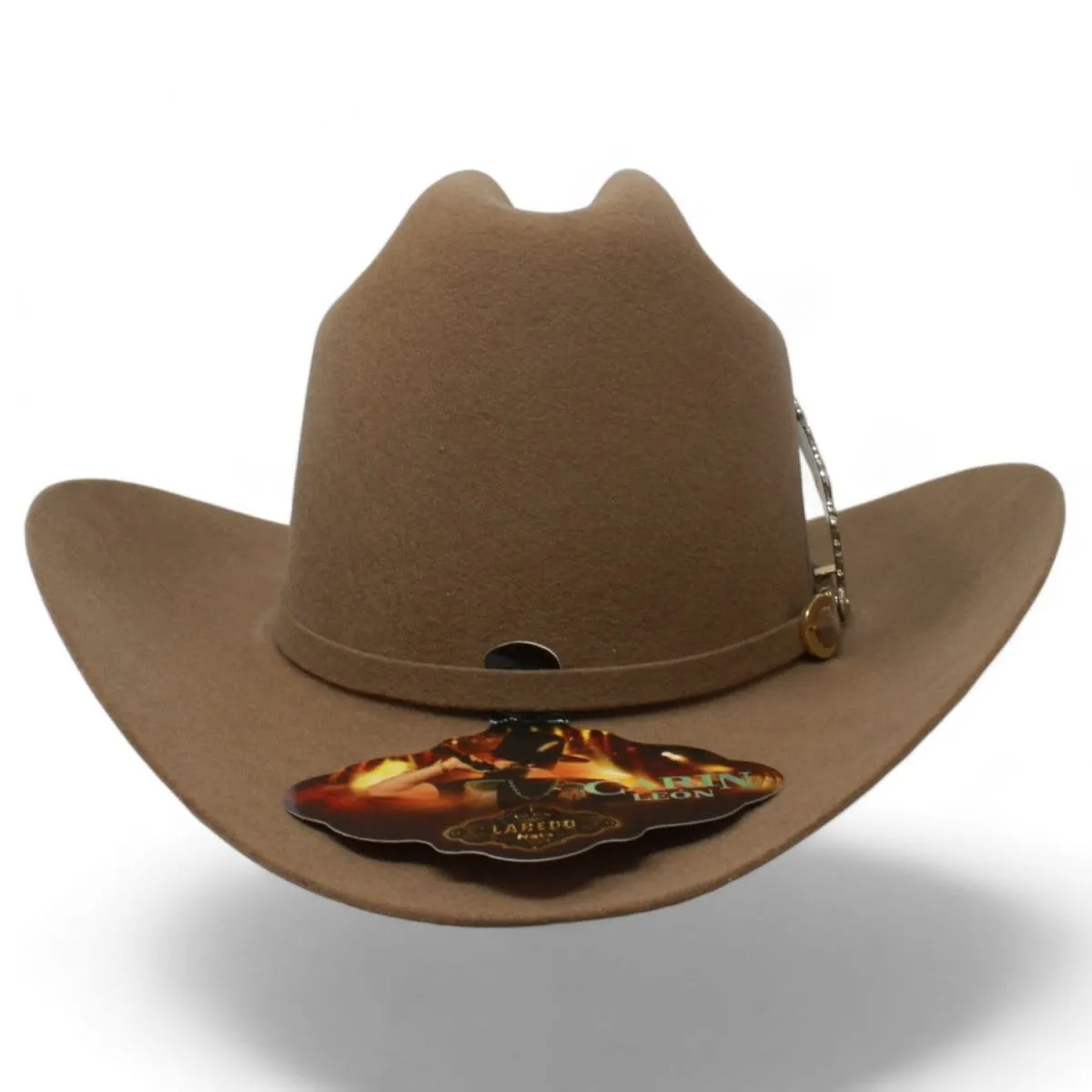 Official Carin Leon Cowboy Felt Hat with Silver Feather Sahara