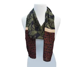 Olive Spiro Crepe Scarf