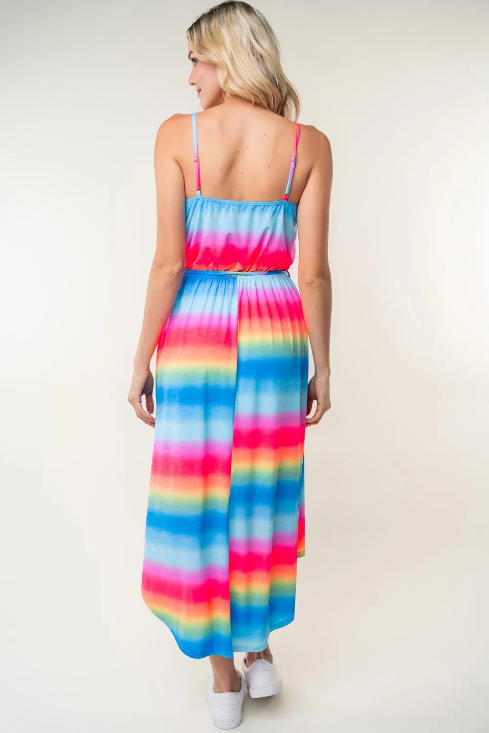 Ombre Striped Midi Cami Dress