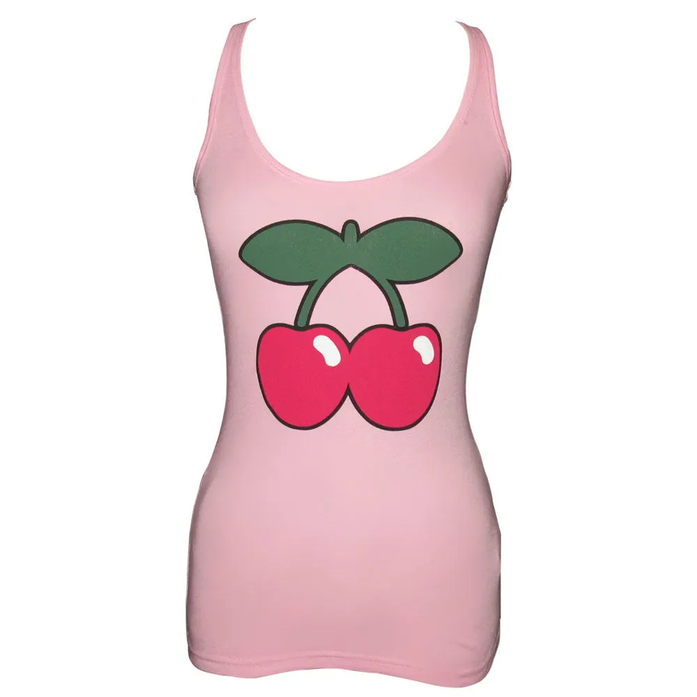 Pacha Basic Cherry Logo Pink Women's Vest