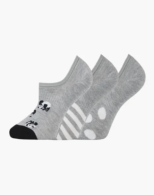 Panda Women's No Show Bamboo Socks - 3 Pack