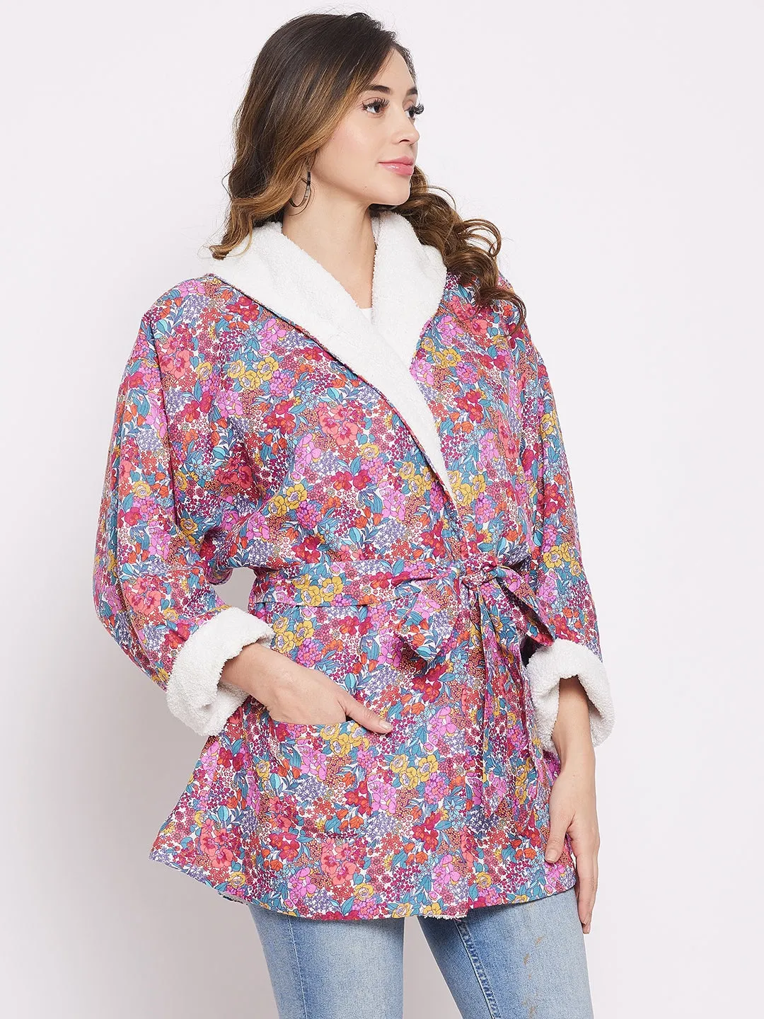 Pink Posy Linen Jacket