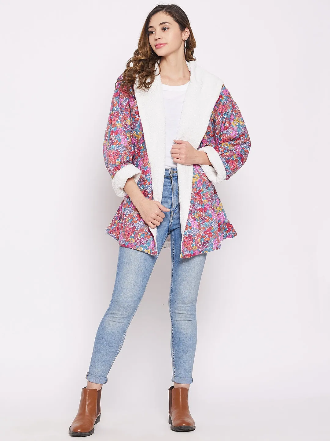 Pink Posy Linen Jacket