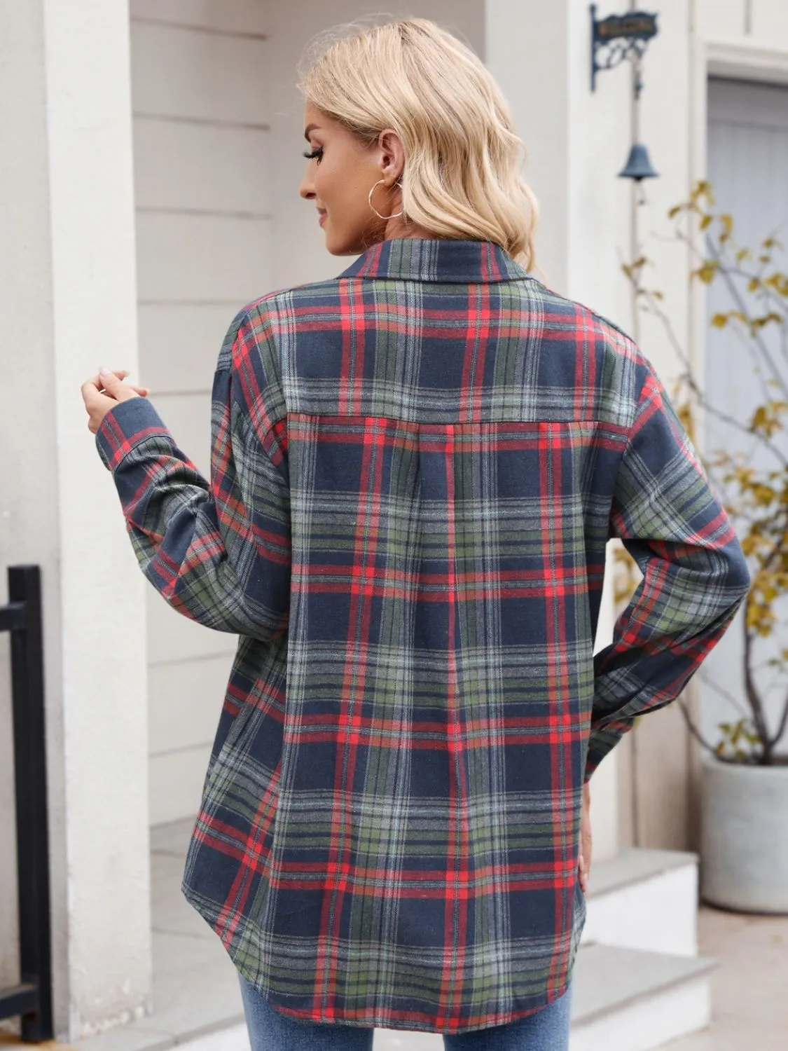 Plaid Button Up Long Sleeve Shirt