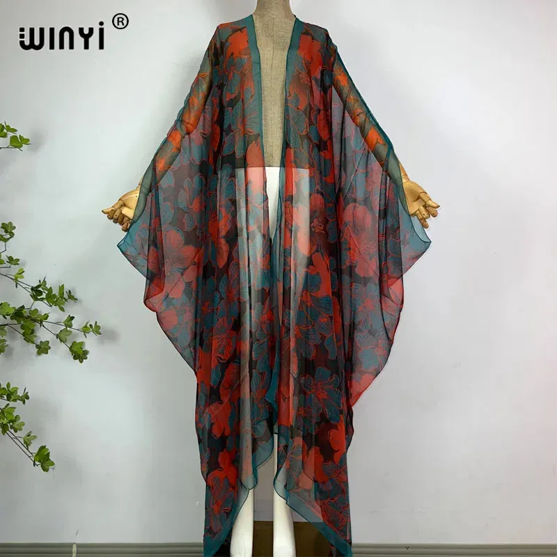 Pre Order: Comfy Vibrant Cover Up Kimono Cardigan - WINI