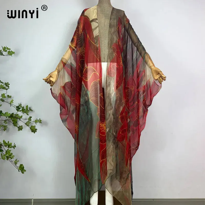 Pre Order: Comfy Vibrant Cover Up Kimono Cardigan - WINI