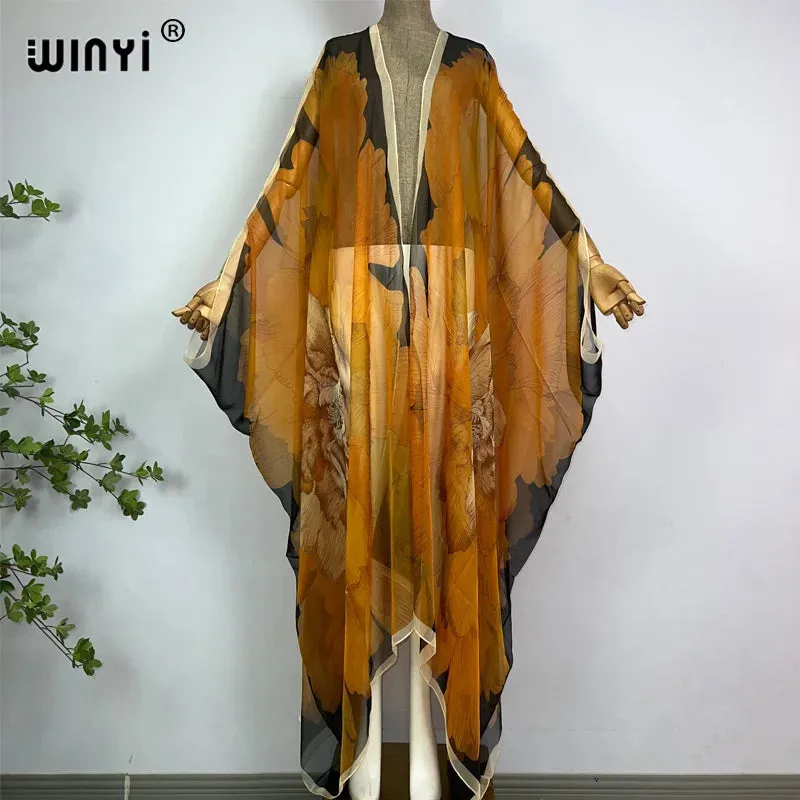 Pre Order: Comfy Vibrant Cover Up Kimono Cardigan - WINI