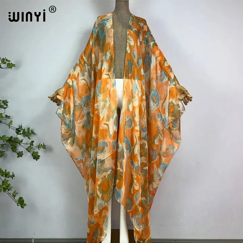 Pre Order: Comfy Vibrant Cover Up Kimono Cardigan - WINI