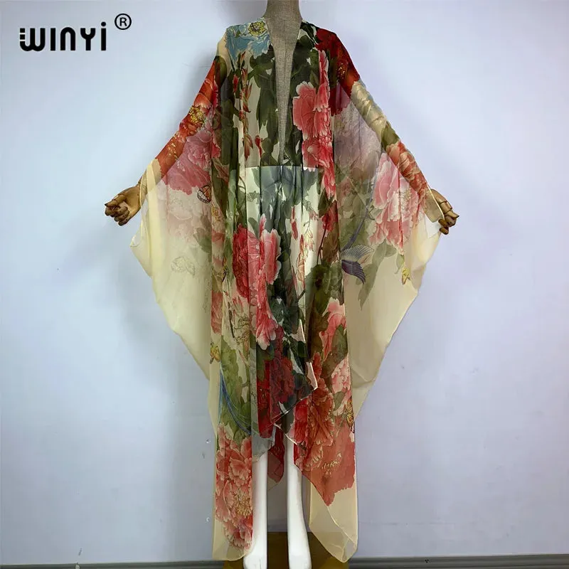 Pre Order: Comfy Vibrant Cover Up Kimono Cardigan - WINI