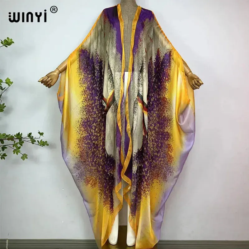 Pre Order: Comfy Vibrant Cover Up Kimono Cardigan - WINI