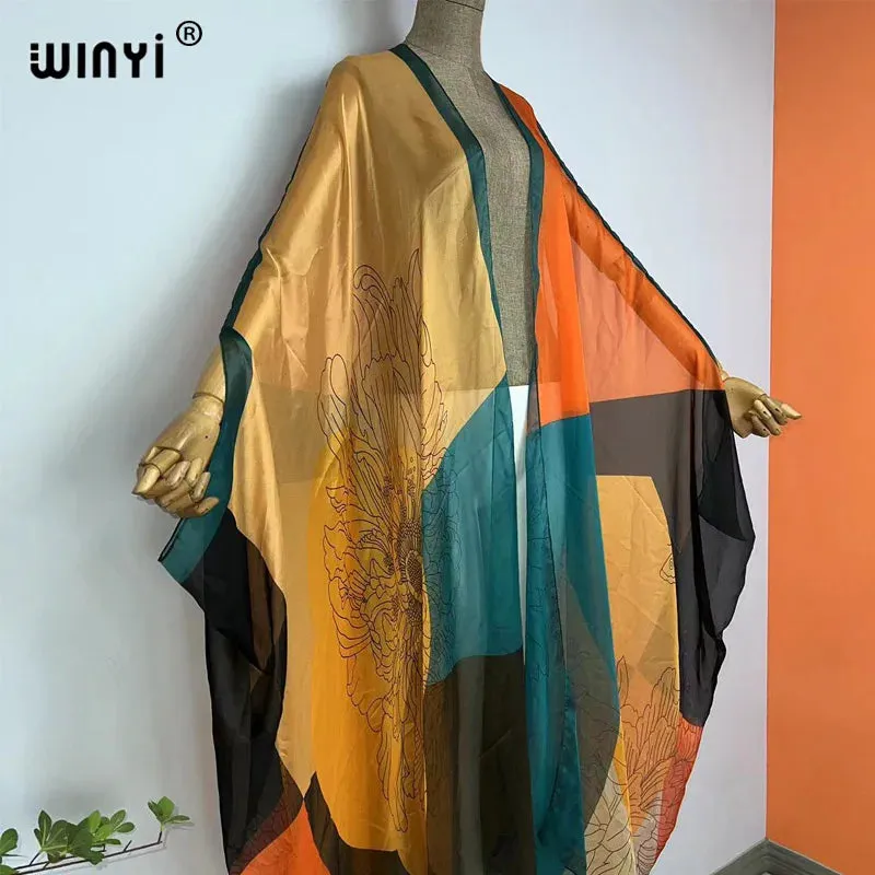 Pre Order: Comfy Vibrant Cover Up Kimono Cardigan - WINI