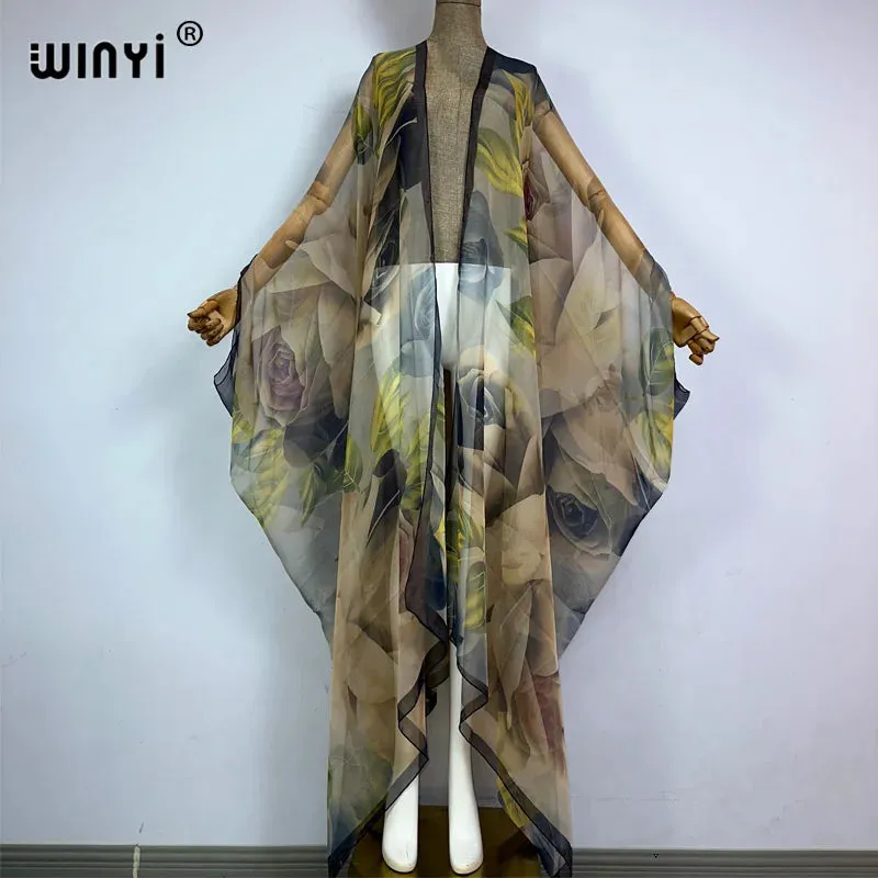 Pre Order: Comfy Vibrant Cover Up Kimono Cardigan - WINI