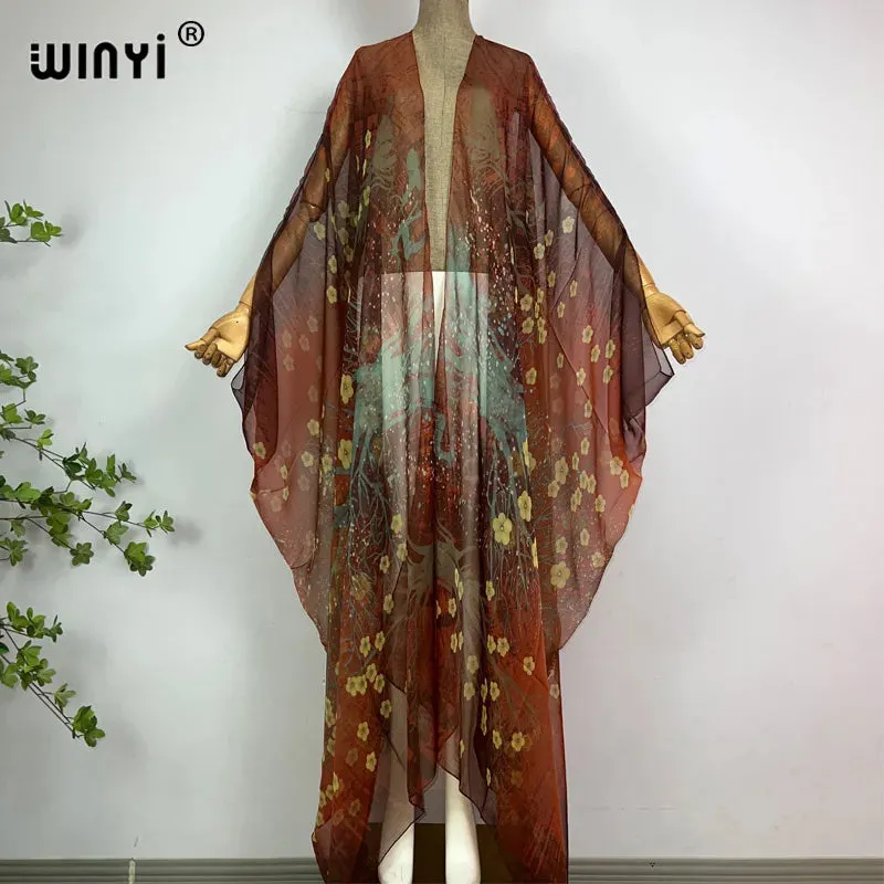 Pre Order: Comfy Vibrant Cover Up Kimono Cardigan - WINI