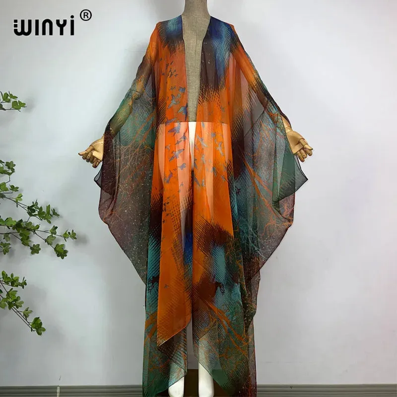 Pre Order: Comfy Vibrant Cover Up Kimono Cardigan - WINI