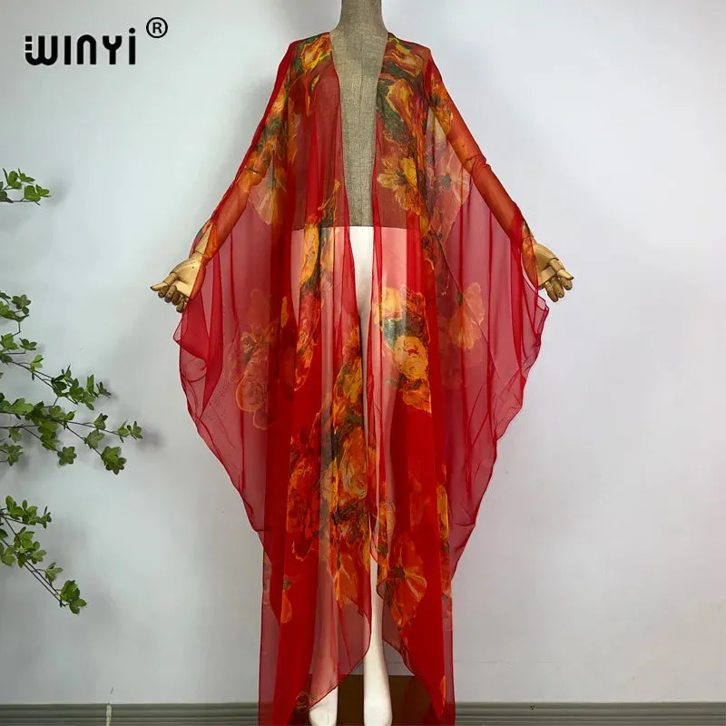 Pre Order: Comfy Vibrant Cover Up Kimono Cardigan - WINI