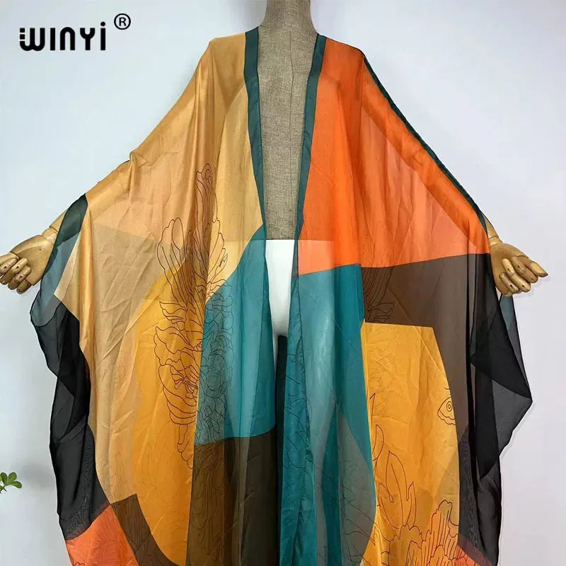 Pre Order: Comfy Vibrant Cover Up Kimono Cardigan - WINI