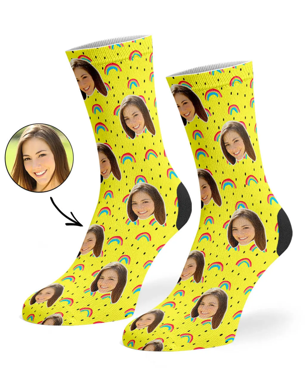 Rainbow Face Socks