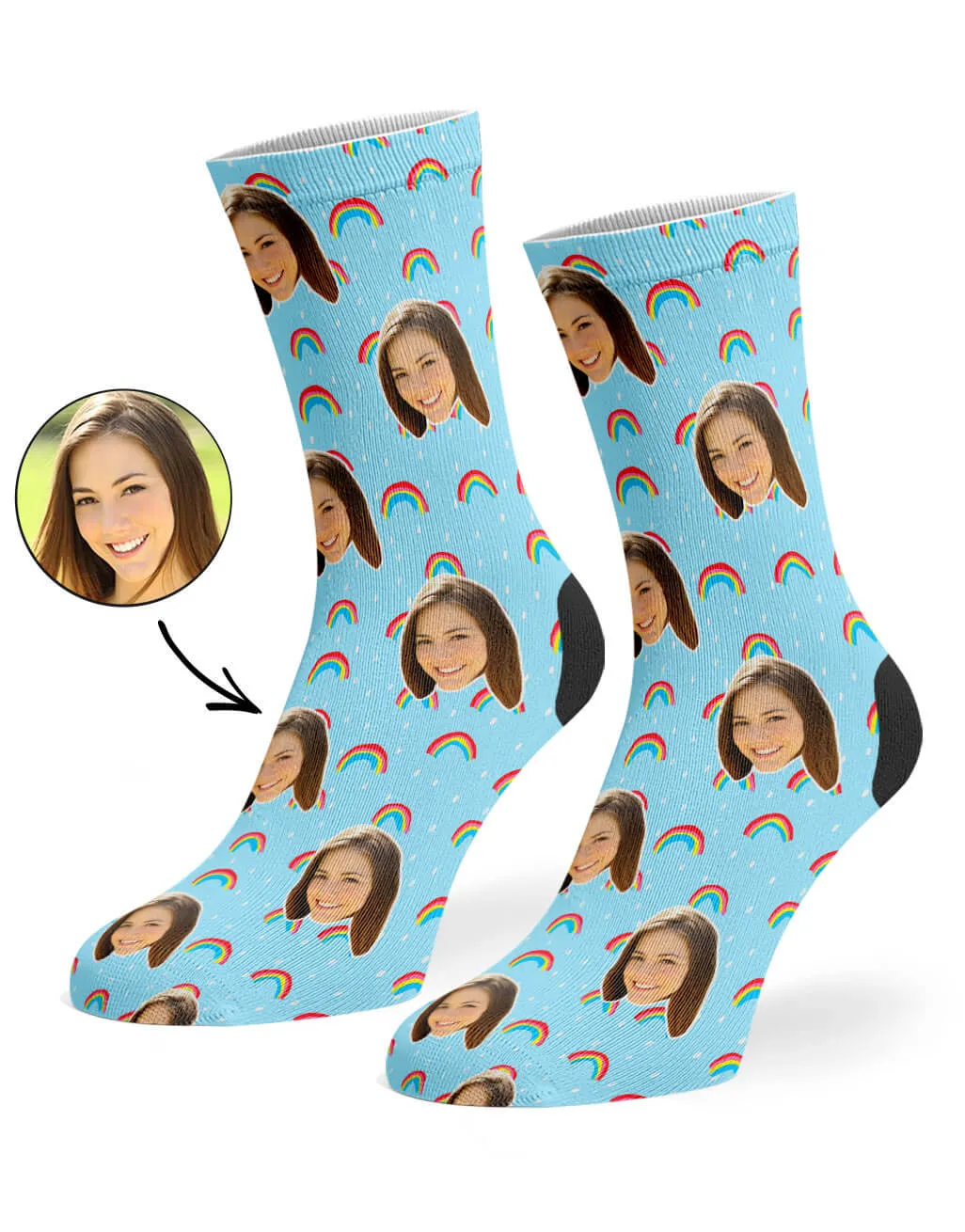 Rainbow Face Socks