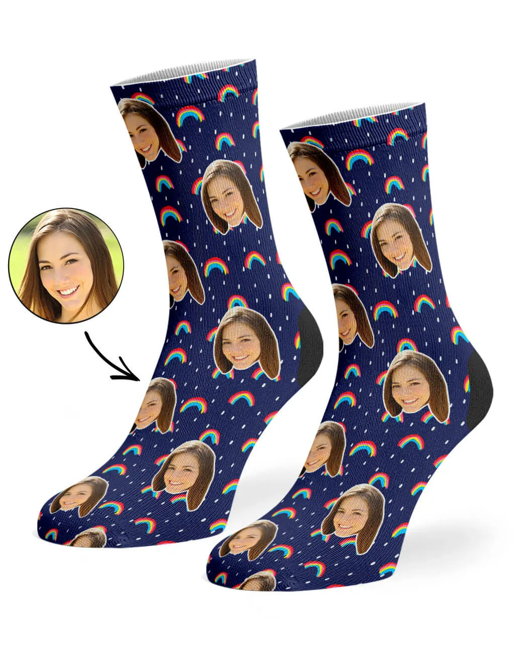 Rainbow Face Socks