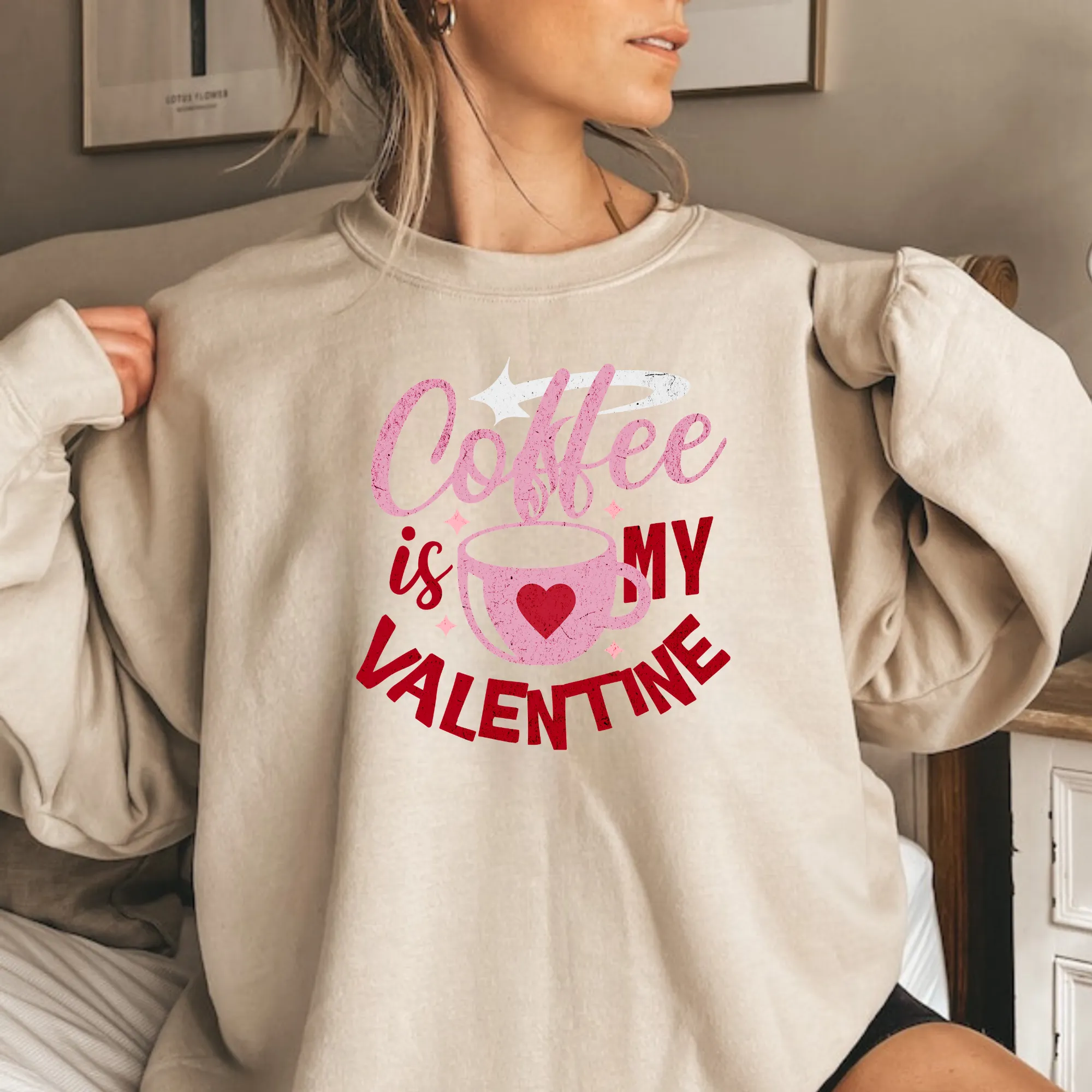 Retro Coffee Is My Valentine Sweatshirt