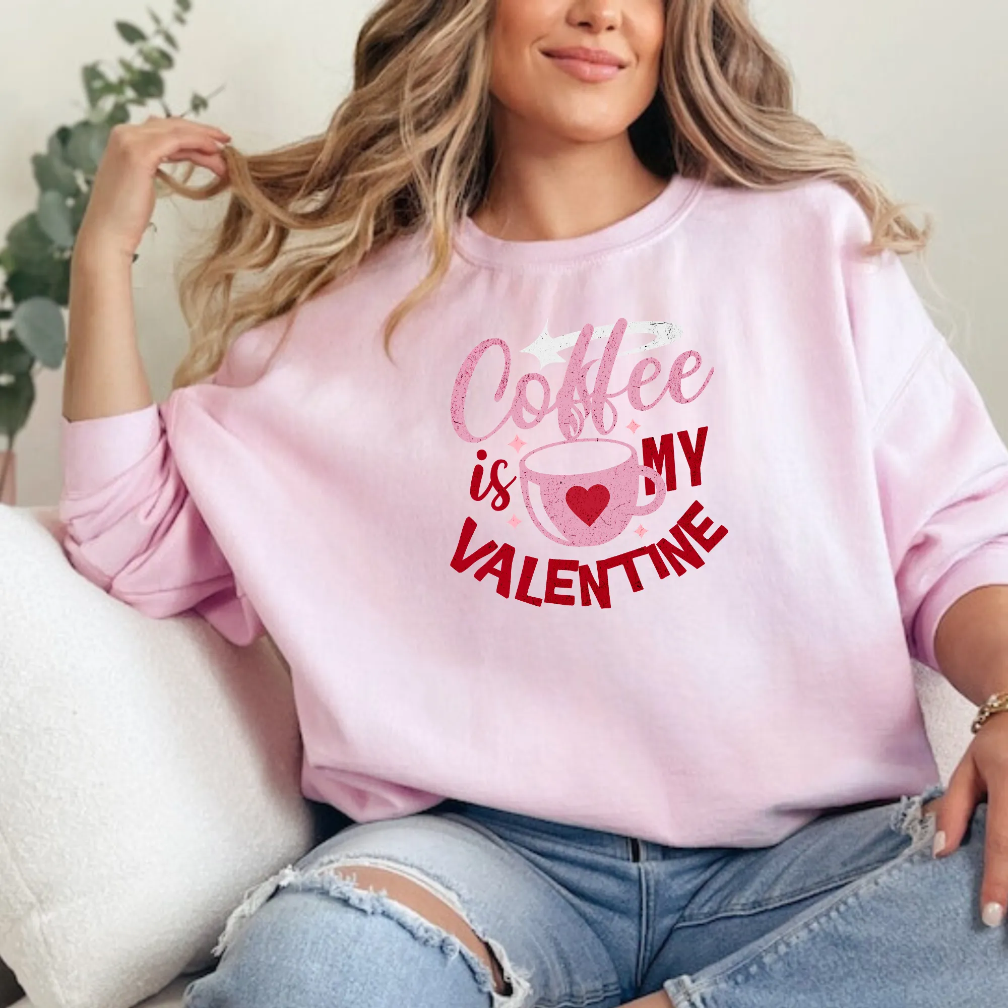 Retro Coffee Is My Valentine Sweatshirt