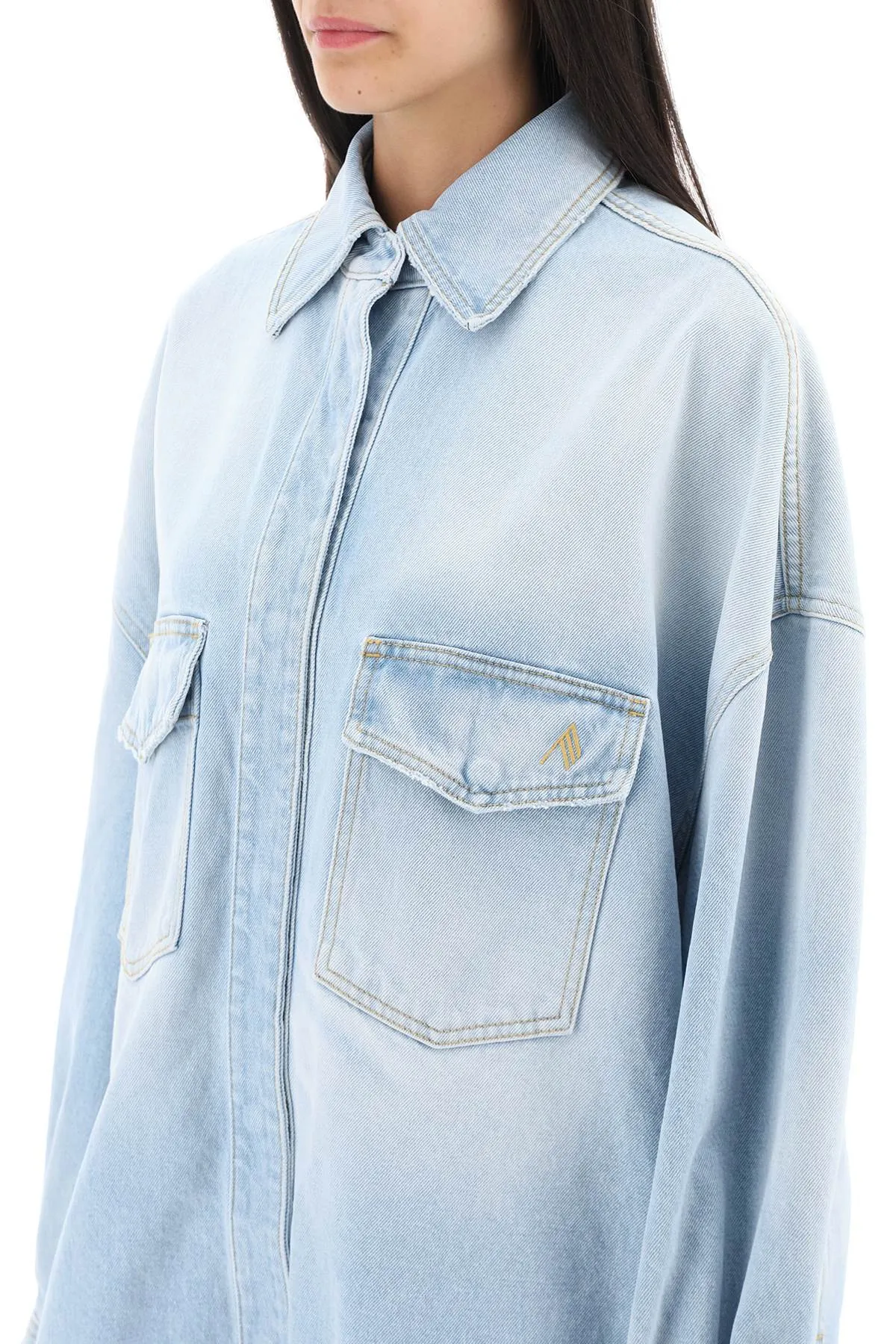 The attico oversized denim overshirt