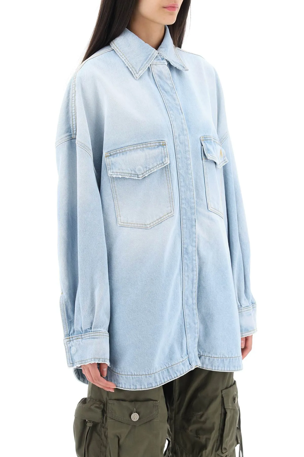 The attico oversized denim overshirt