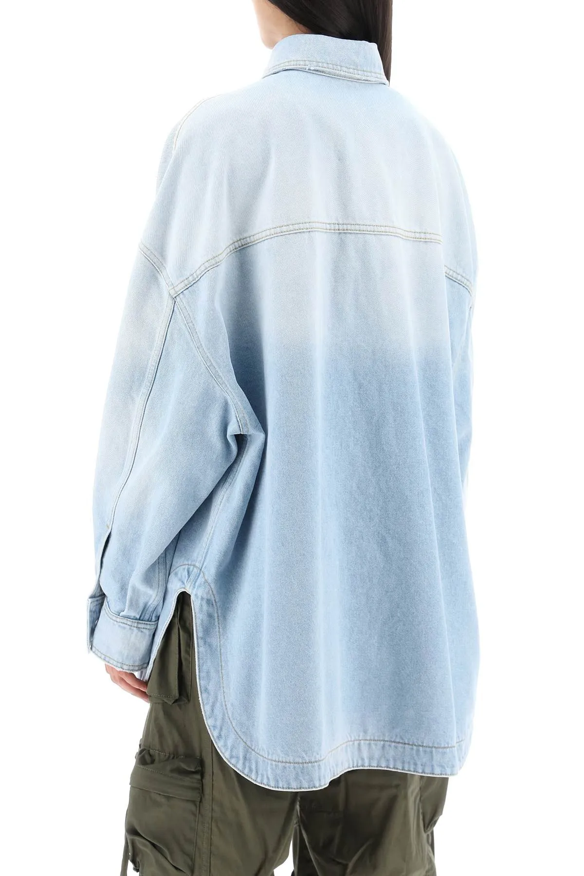 The attico oversized denim overshirt