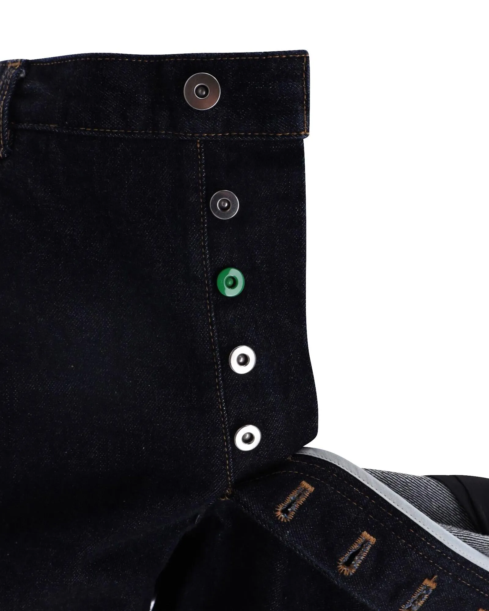 Timeless Navy Blue Straight Leg Denim Jeans with Contrast Stitching