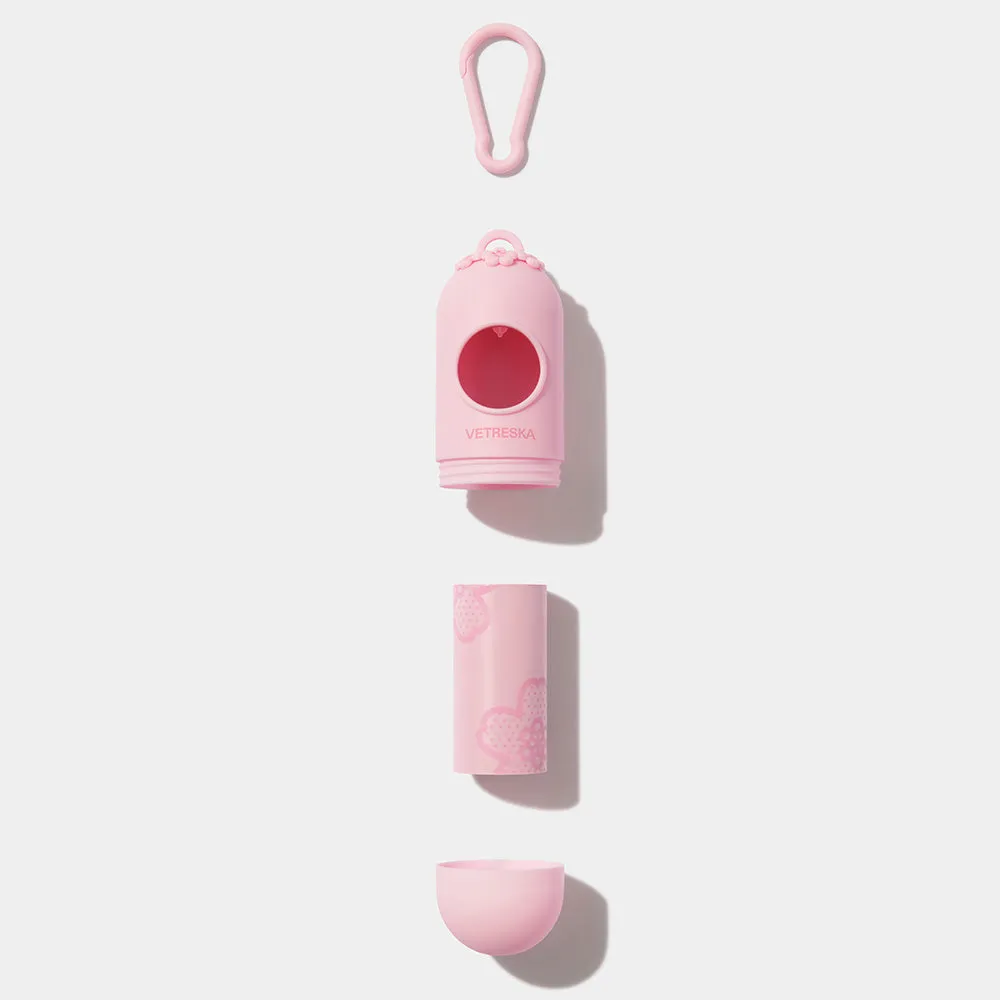 VETRESKA Cherry Blossom Dog Poop Bag Dispenser Set