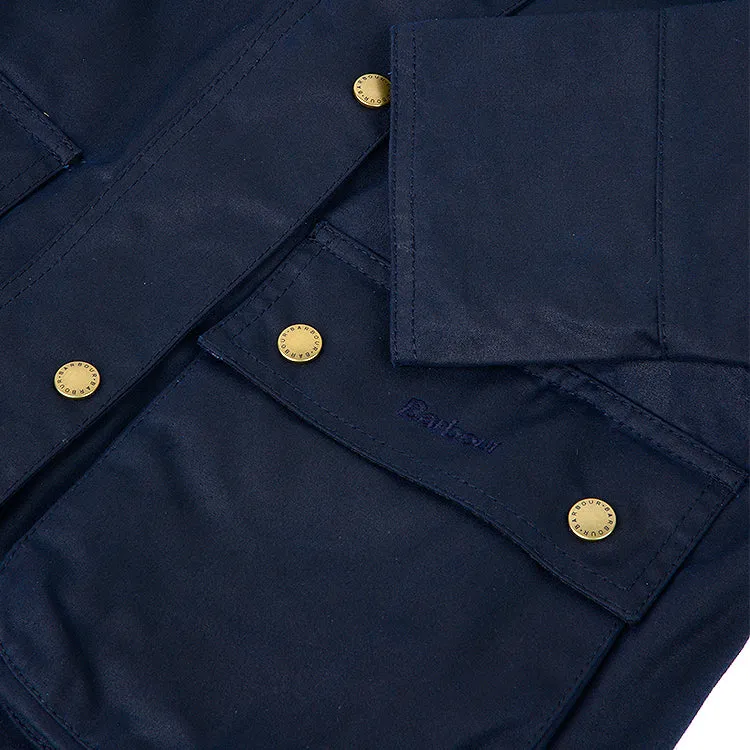 Women Acorn Wax Jacket_Navy