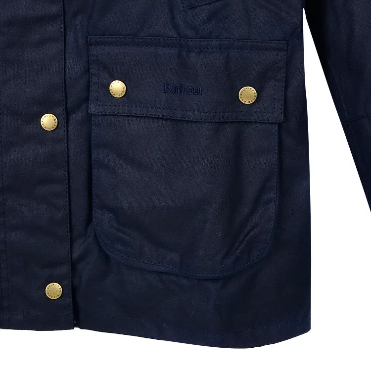 Women Acorn Wax Jacket_Navy