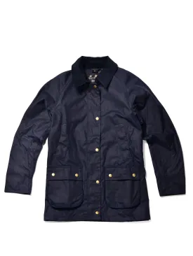 Women Acorn Wax Jacket_Navy