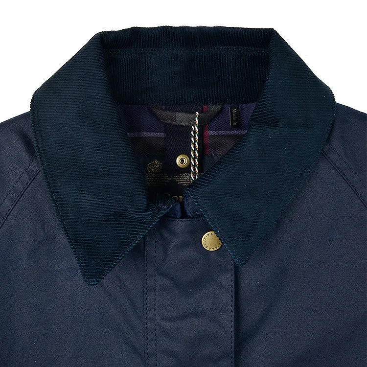 Women Acorn Wax Jacket_Navy