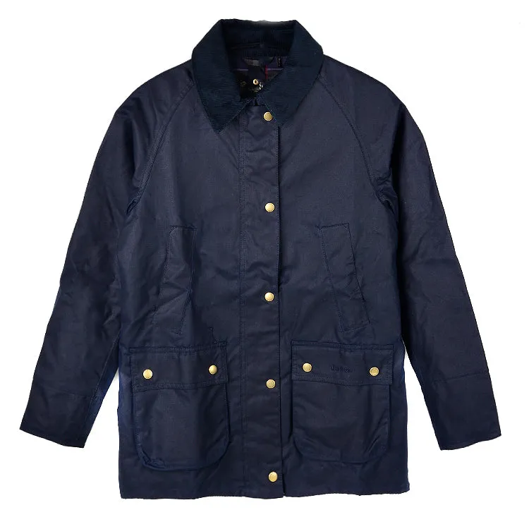 Women Acorn Wax Jacket_Navy