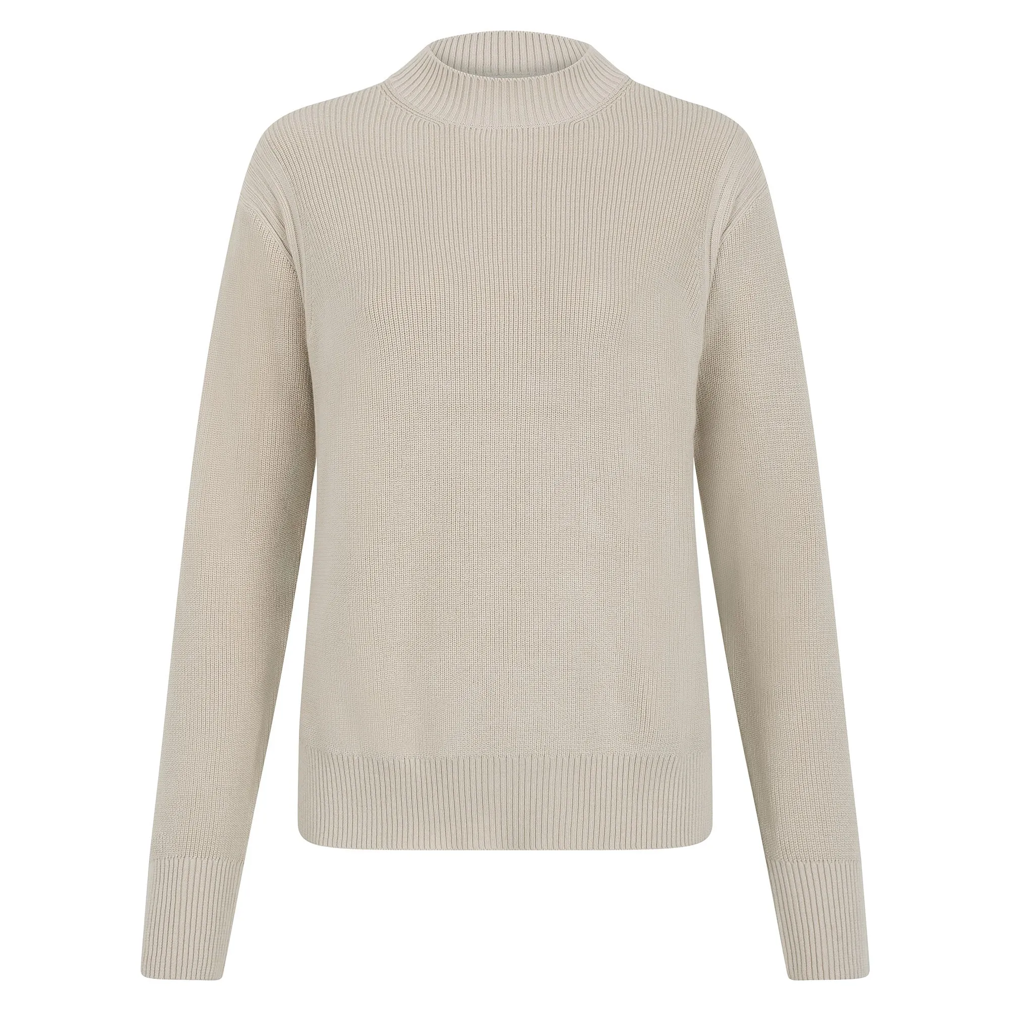 Womens Lightweight Cotton Fisherman Rib Jumper