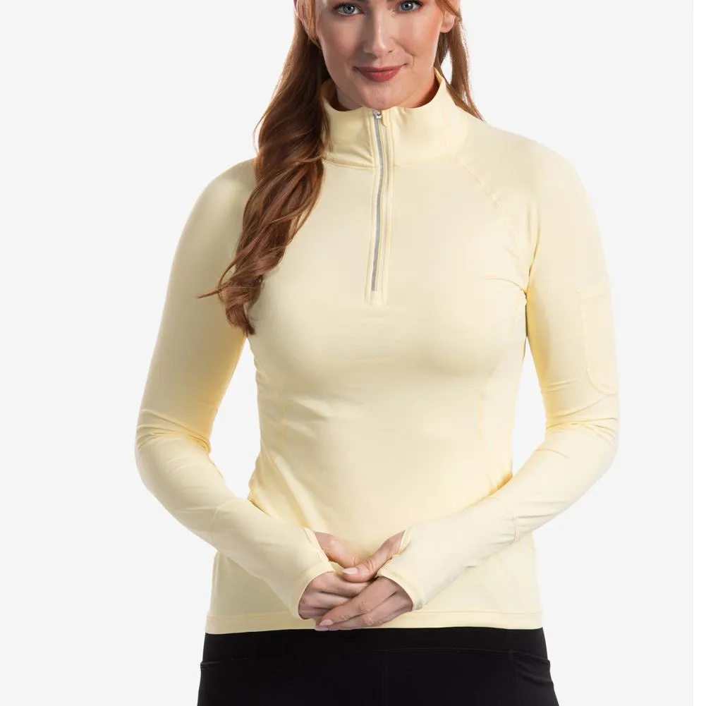 Women`s Mock Zip Tennis Top